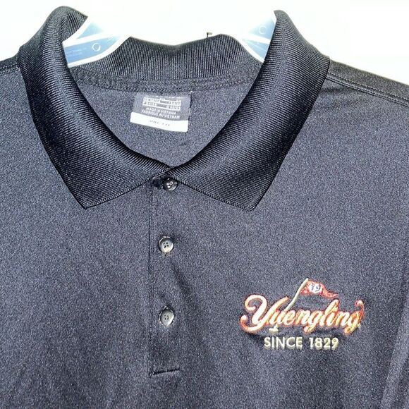 Nike black 19th hole Dri Fit Yuengling Beer 1829 golf polo shirt XL men’s - Picture 1 of 3